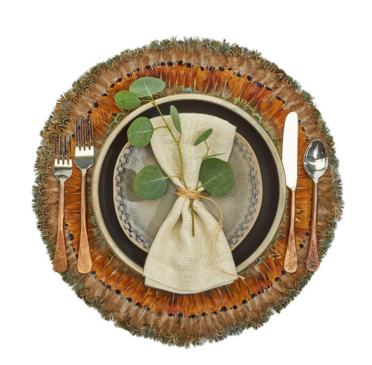 Pheasant Park Feather Decorative Mat