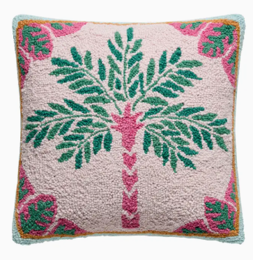Preppy Palm Tree Hook Pillow