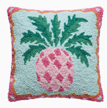 Preppy Pineapple Hook Pillow