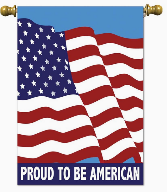 Proud to Be an American Garden Flag