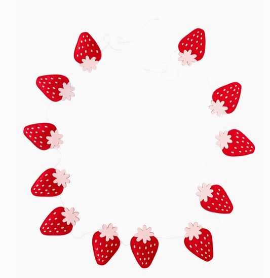 Puffy Felt Strawberry Banner