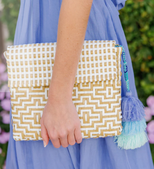 Sonset In Sand Citron Clutch Crossbody w/ Strap
