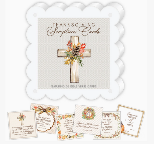 Brown Fall Foliage Scripture Cards with Frame 4x4