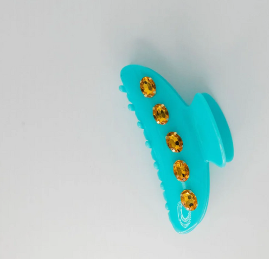 Sea Glass Hair Claw - Blue