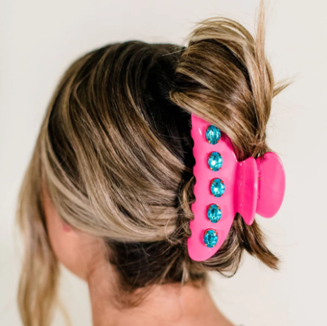 Sea Glass Hair Claw - Pink