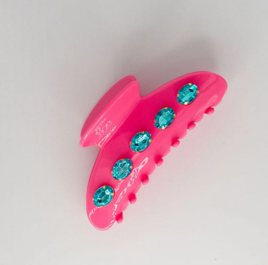 Sea Glass Hair Claw - Pink