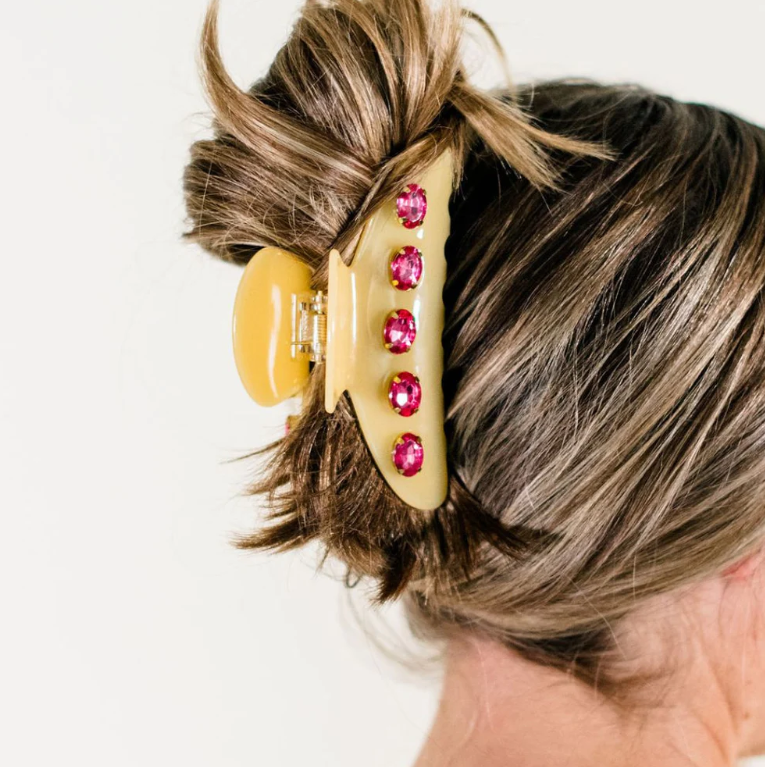 Sea Glass Hair Claw - Yellow