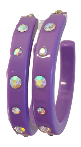 Shimmer Hoop Small - Purple