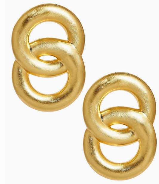 Spencer Earrings - Brushed Gold