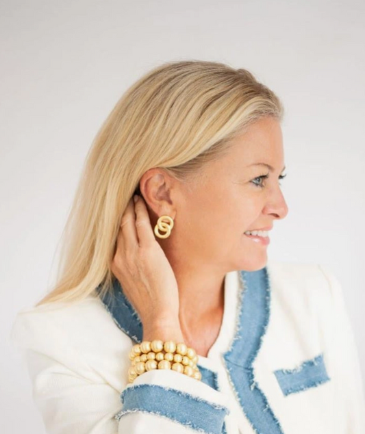 Spencer Earrings - Brushed Gold