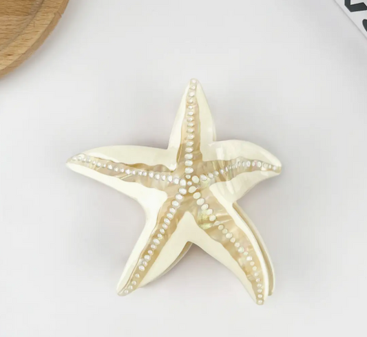 Starfish Hair Clip Beige
