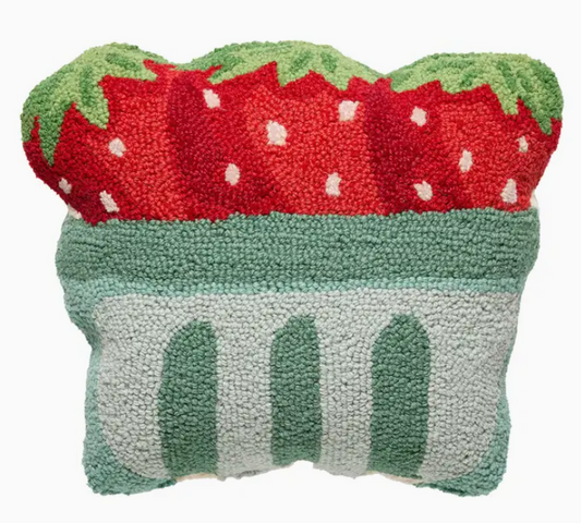Shaped Strawberry Pint Hook Pillow