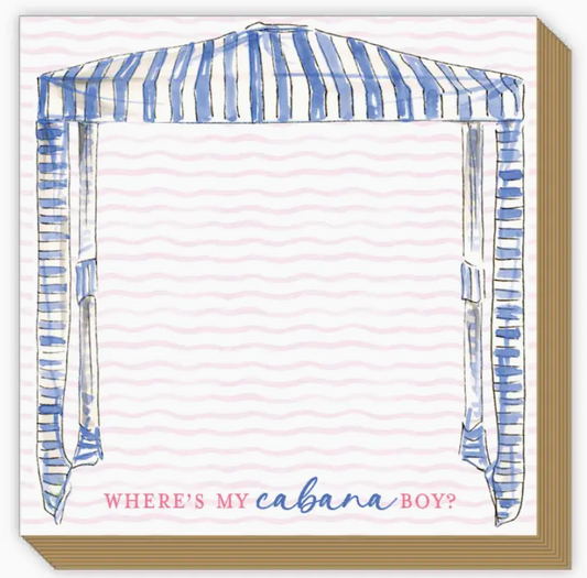 Where is My Cabana Boy? Luxe Notepad