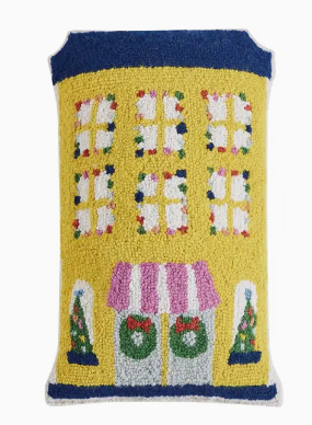 Yellow House Shaped Hook Pillow