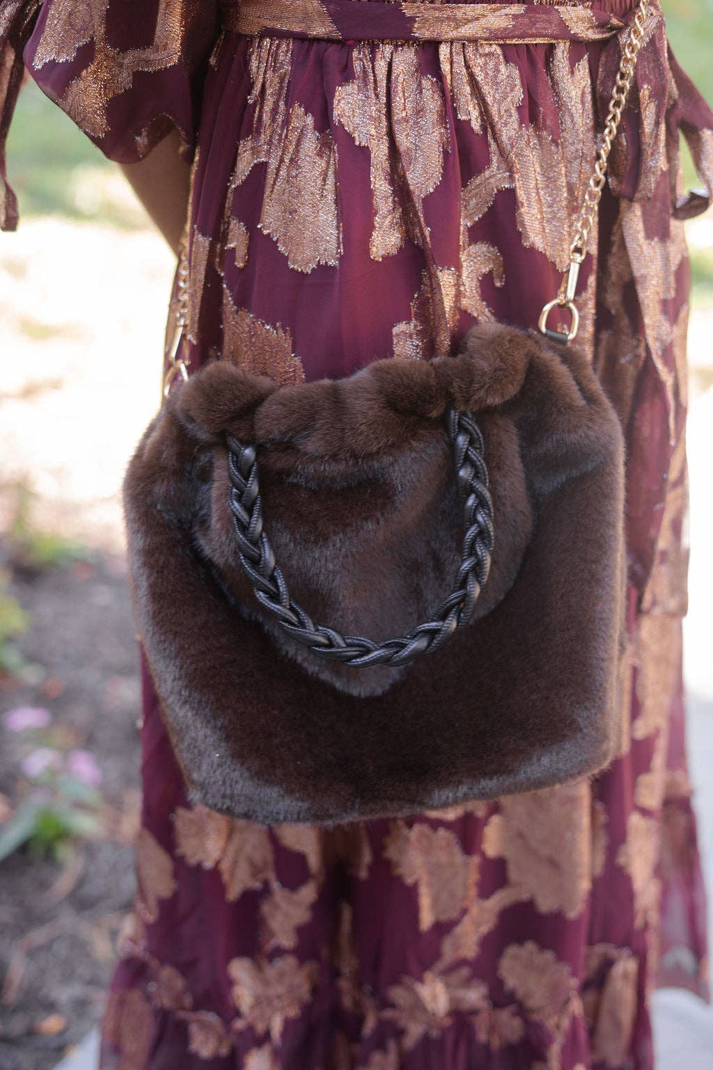 Heather Faux Fur Handbag