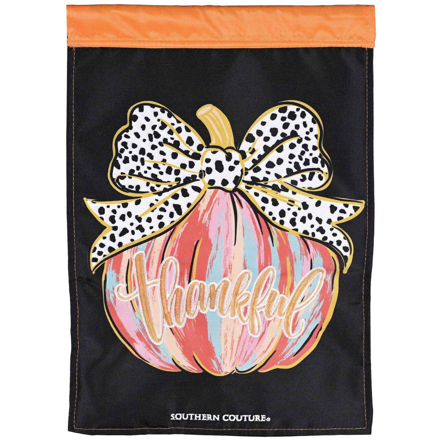 Garden Flag Painted Pumpkin Thankful