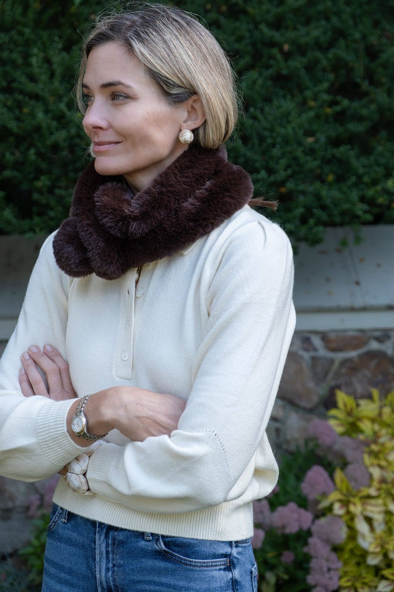 Faux Fur Snood Scarf