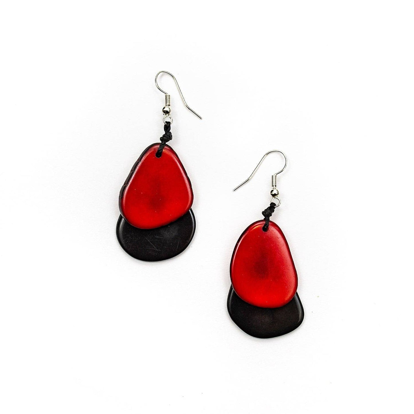 Fiesta Earrings: Red/Onyx Black