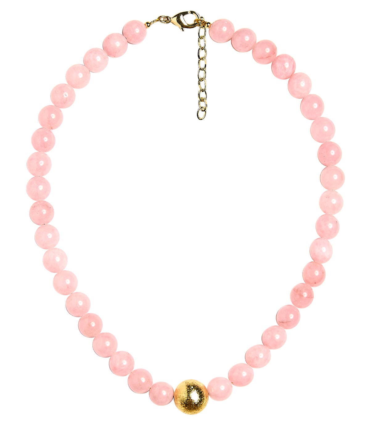 Winnie - Quartz Beaded Necklace - Light Pink