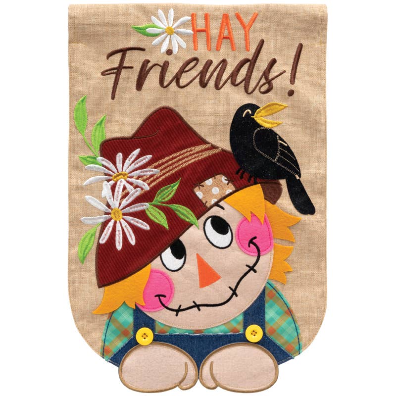 "Hay Friends" Double Applique Garden Flag