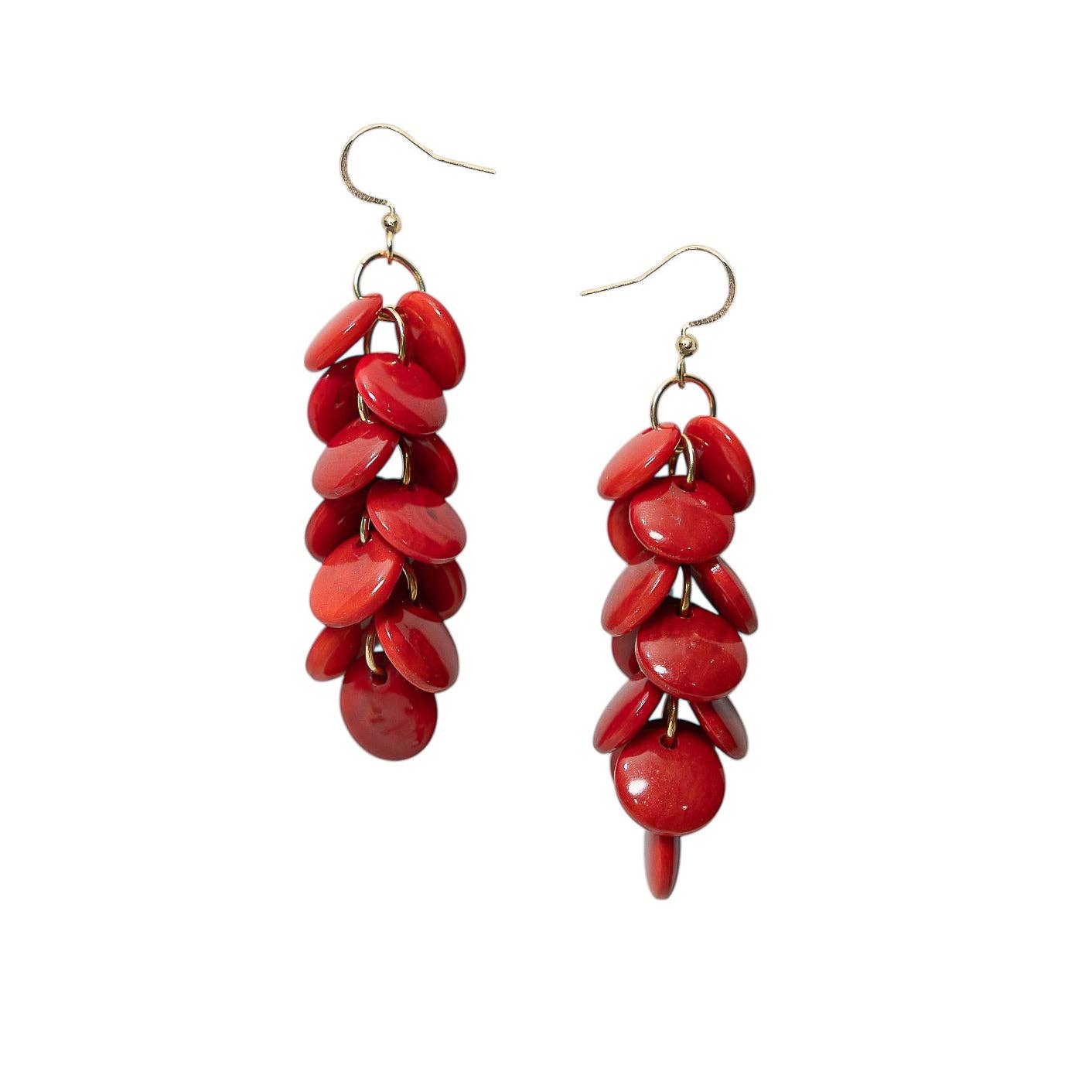 Eloisa Earrings: Red