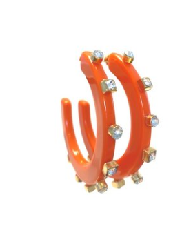 City Girl Jewel Hoop Small - Orange