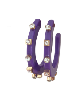 City Girl Jewel Hoop Small - Purple