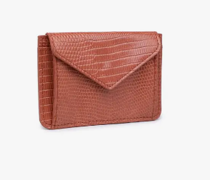 Everlee Lizard Card Holder Tan