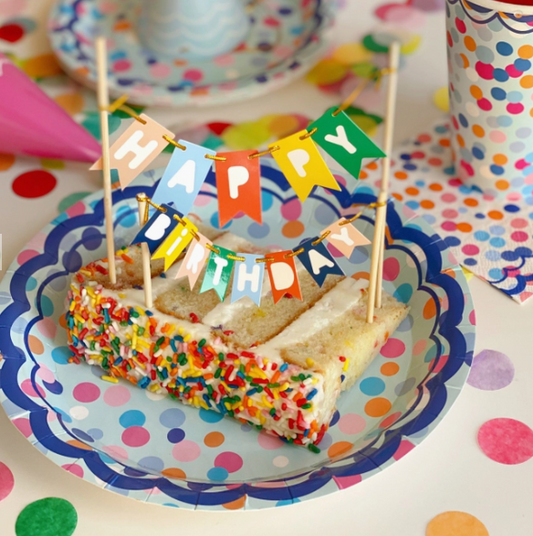 Happy Birthday Cake Pennant