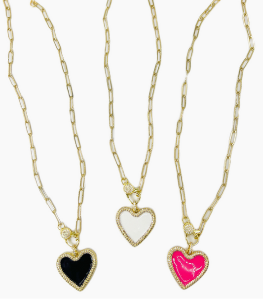 Heart Chaser Necklace Black