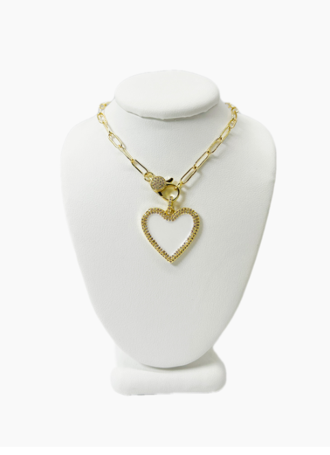 Heart Chaser Necklace White