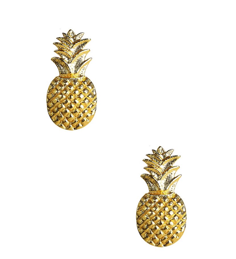 5930 Pineapple Stud Earrings Gold