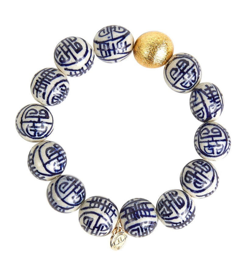 6059 Georgia Bracelet Blue Chinoiserie