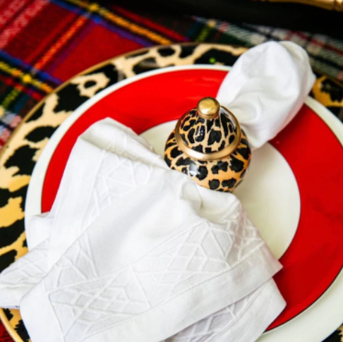 6898 Leopard Spots Enameled Napkin Ring