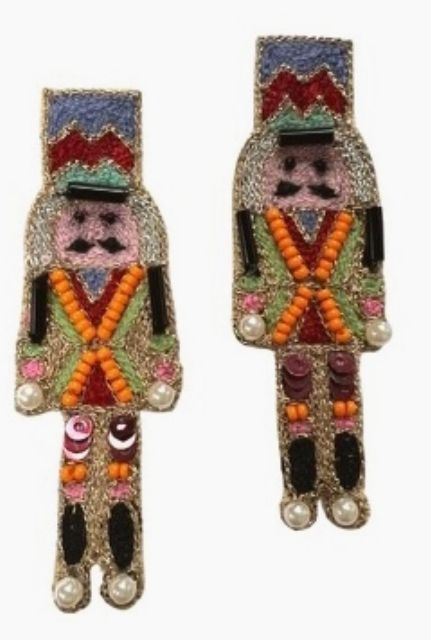 Beaded Nutcracker Earrings