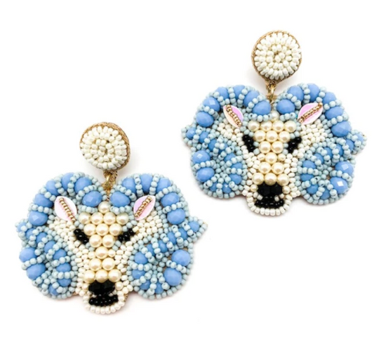 Beaded Ram Earrings