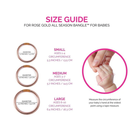 Rose Gold Baby All Weather Bangle Medium