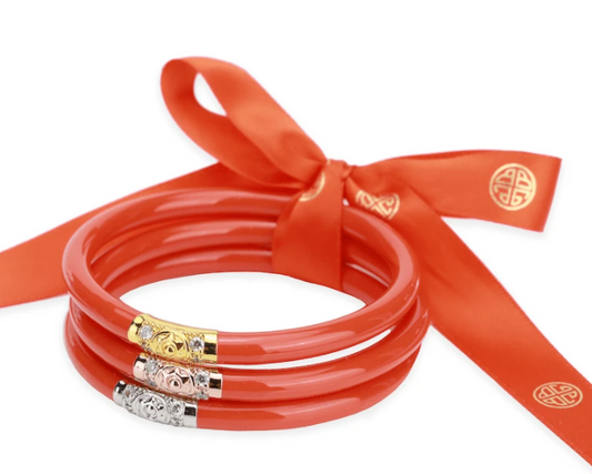 Coral Three Kings All Weather Bangles Medium