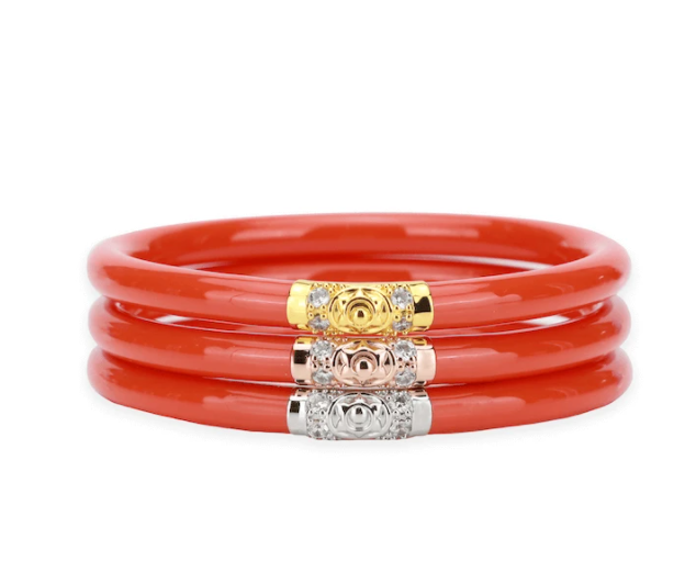 Coral Three Kings All Weather Bangles Large