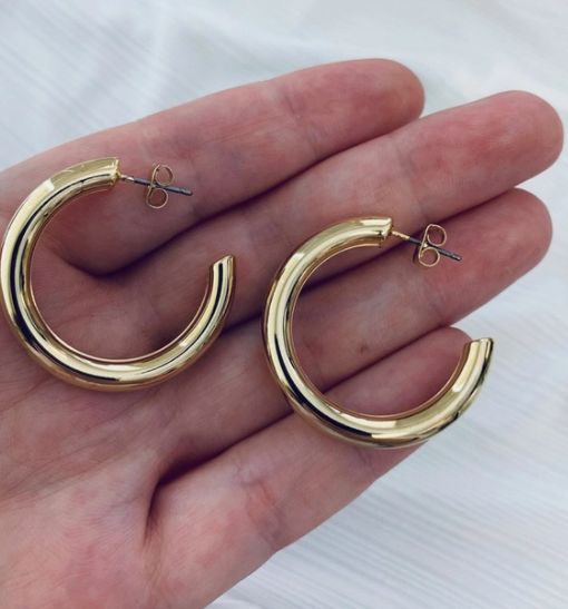 6451 Tube Hoops Gold Large